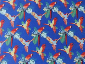 Baumwolle Tropic Papagao, Webware für Sommerliche Bekleidung für Groß und Klein.