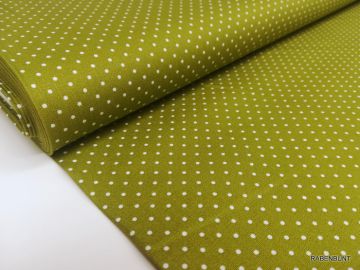 Baumwolle Webware kleine Punkte grün. 100% Baumwolle, 150cm breit.
