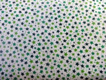 Baumwolljersey Stell-Shirt Sterne weiß/grün